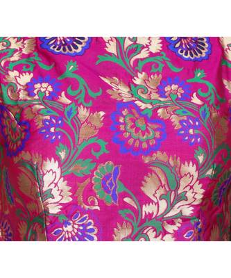 Fuchsia Jaquard Blouse 4
