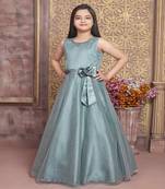 multicolor embroidered polyester kids-girl-gowns