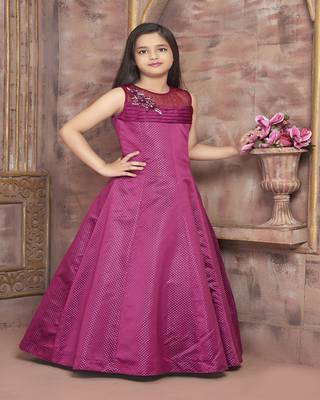purple embroidered polyester kids-girl-gowns 1