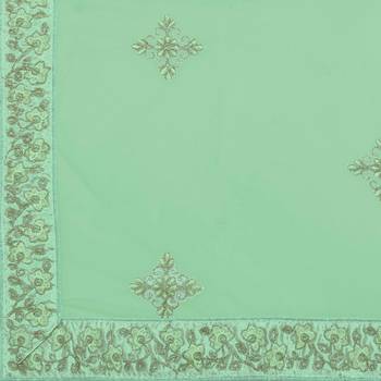 Women'S Light Green Semi Stiched Embroidered Net Lehenga Choli 5