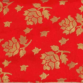 Women'S Red Semi Stiched Woven Jacquard Lehenga Choli 4
