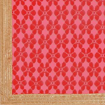 Women'S Red Semi Stiched Woven Jacquard Lehenga Choli 5
