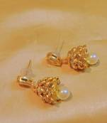 Kundan Pacchi Golden Light Weight Jhumki