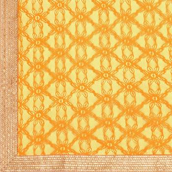 Women'S yellow Semi Stiched Woven Jacquard Lehenga Choli 5