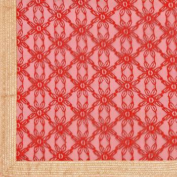 Women'S Red Semi Stiched Woven Jacquard Lehenga Choli 5