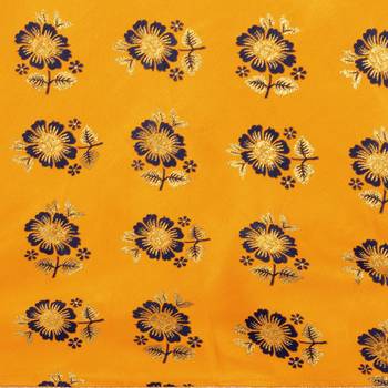 Women'S Yellow Semi Stiched Woven Jacquard Lehenga Choli 4