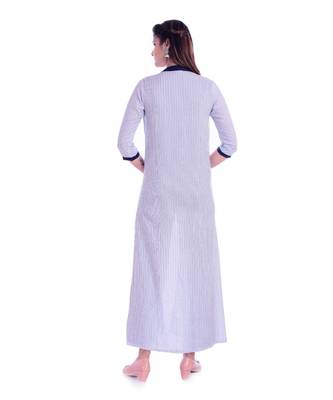 Women's  Navy Blue Rayon Embroidered Straight Kurti, Palazzo & Jacket Set 5