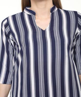 Stripe print straight kurta 4