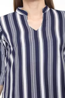 Stripe print straight kurta