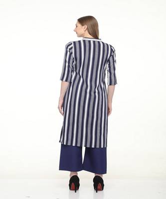 Stripe print straight kurta 5