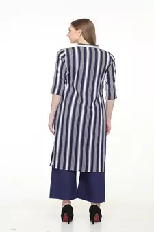 Stripe print straight kurta