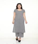 Striped White kurta palazzo set