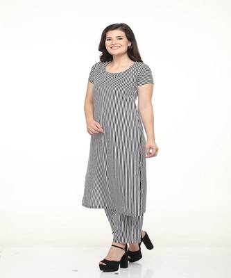 Striped White kurta palazzo set 2