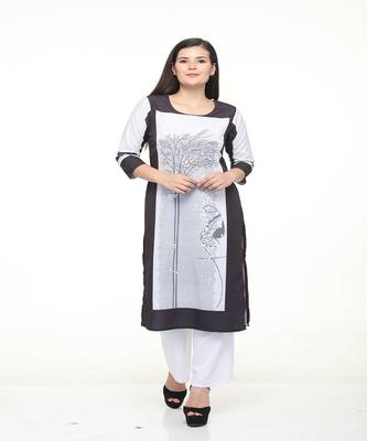 Striped White kurta palazzo set 1