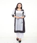 Striped White kurta palazzo set