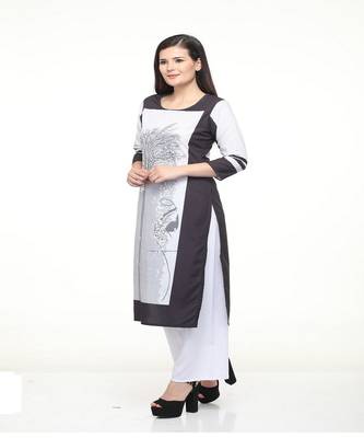 Striped White kurta palazzo set 2