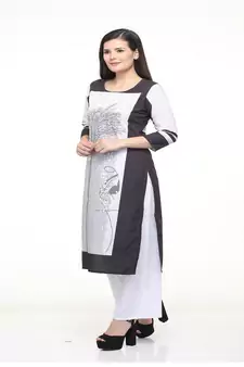 Striped White kurta palazzo set