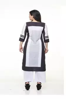 Striped White kurta palazzo set