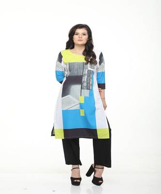 Crepe Multi Straight digital Kurta 1