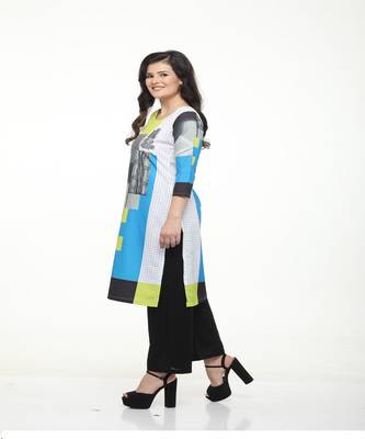 Crepe Multi Straight digital Kurta 2