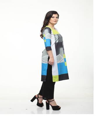 Crepe Multi Straight digital Kurta 3