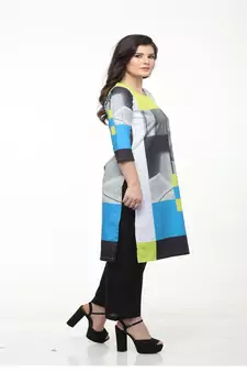 Crepe Multi Straight digital Kurta