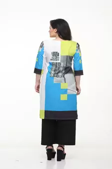 Crepe Multi Straight digital Kurta
