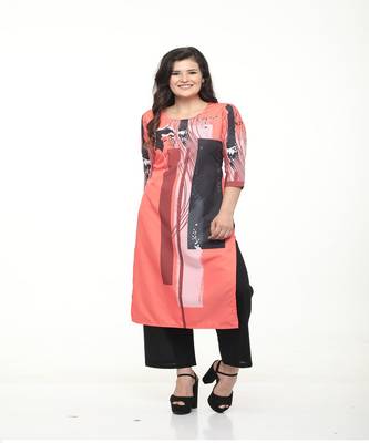 Crepe Multi Straight digital Kurta 1