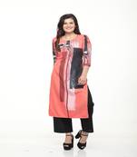 Crepe Multi Straight digital Kurta