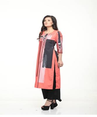 Crepe Multi Straight digital Kurta 2