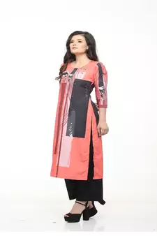 Crepe Multi Straight digital Kurta