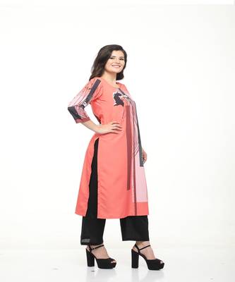 Crepe Multi Straight digital Kurta 3