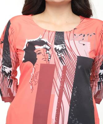 Crepe Multi Straight digital Kurta 4