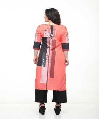 Crepe Multi Straight digital Kurta 5