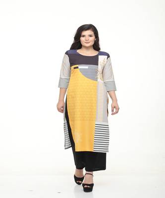 Crepe Multi Straight digital Kurta 1