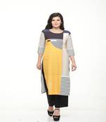 Crepe Multi Straight digital Kurta