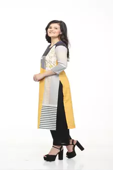 Crepe Multi Straight digital Kurta