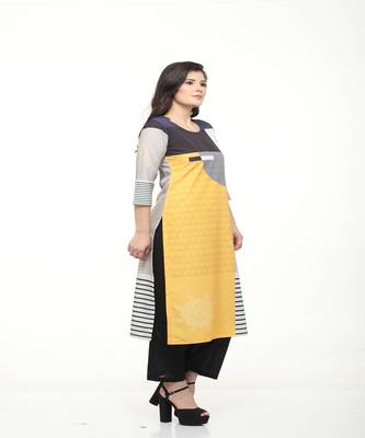 Crepe Multi Straight digital Kurta 3