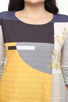 Crepe Multi Straight digital Kurta