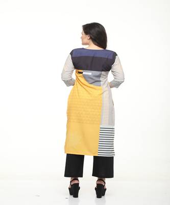 Crepe Multi Straight digital Kurta 5