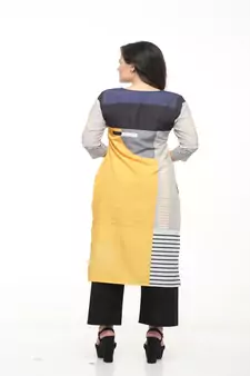 Crepe Multi Straight digital Kurta