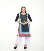 Crepe Multi Straight digital Kurta