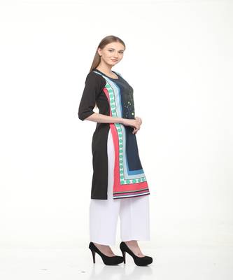 Crepe Multi Straight digital Kurta 3