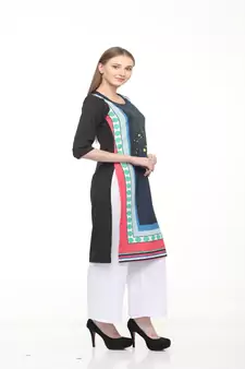 Crepe Multi Straight digital Kurta