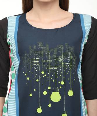 Crepe Multi Straight digital Kurta 4