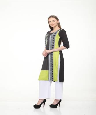 Crepe Multi Straight digital Kurta 2