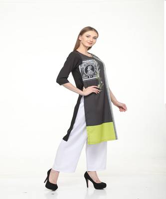 Crepe Multi Straight digital Kurta 3