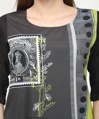Crepe Multi Straight digital Kurta 4