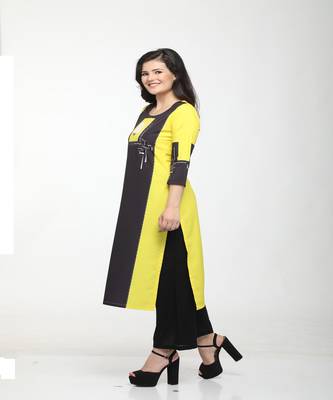Crepe Multi Straight digital Kurta 2