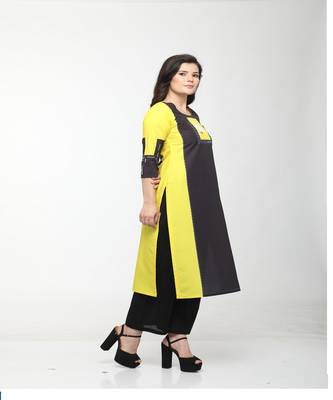 Crepe Multi Straight digital Kurta 3